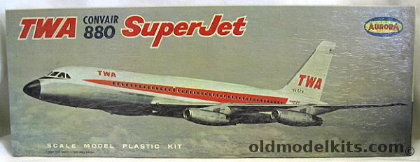 Aurora 1/103 Convair 880 SuperJet TWA, 384-250 plastic model kit